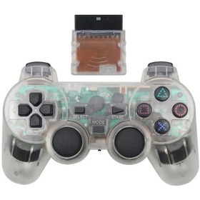 Resim Kablosuz Sony Ps2 Denetleyicisi İçin Playstation 2 Konsolu Joystick Çift Ti White 