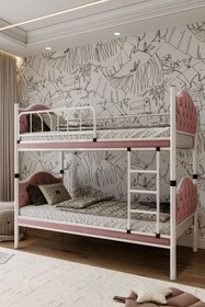 Resim ARGİMO Melis Çift Katlı Metal Ranza Ve Karyola 90x190 