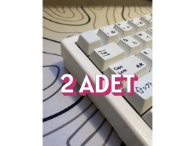 Resim Pureysma Düz Blank Keycap (2’li Set) | Yazısız Mekanik Klavye Tuş Başlığı | Cherry Mx Uyumlu 