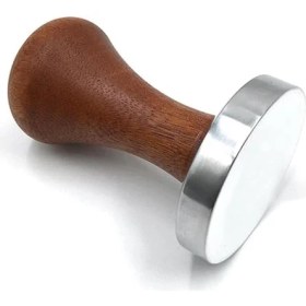 Resim Time Ahşap Saplı Barista Kahve Tamper, Paslanmaz Çelik Taban (51 Mm) 