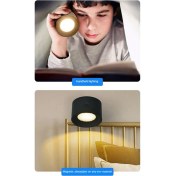 Resim Sunshinee USB Şarjlı Masa Lambası Okuma Lambası Başucu Lambası Çevre Lambası Manyetik Taşınabilir Göz Koruma Lambası - Beyaz (Yurt Dışından) 
