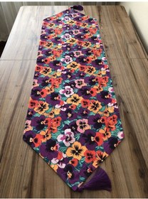 Resim Menekşe Desenli Runner Çok Renkli 