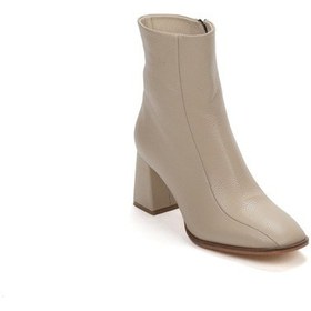 Resim Kadın Hakiki Deri Kalın Topuklu Bot 