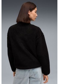 Resim Puma Ess Elevated Half-zip Kadın Sweatshirt Siyah 
