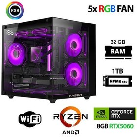 Resim Xaser ECO-X280 R5-5600 32 GB 1 TB M.2 NVMe SSD 8 GB RTX5060 Free Dos Masaüstü Oyuncu Bilgisayarı 