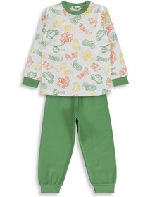 Resim Civil Boys Helikopter Baskılı 2-5 Yaş Pijama Takımı - Yeşil - Soft Yeşil / 2-3 Yaş 