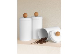 Resim THE MİA STRİPE ÇAY KAHVE ŞEKER KAVANOZU BEYAZ 1,20 LT 