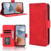 Resim Zte Blade A34 Kılıfı Deri Cüzdan Kapak Manyetik Kapanış Ayarlanabilir Çıkarılabilir Kartlık 