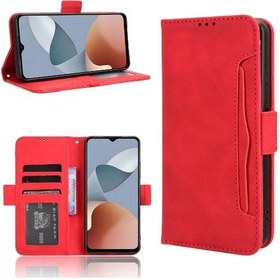 Resim Zte Blade A34 Kılıfı Deri Cüzdan Kapak Manyetik Kapanış Ayarlanabilir Çıkarılabilir Kartlık 