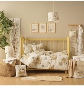 Resim BELLA MAISON Sloth Hayvan Baskılı%70 Pamuk%30 Polyester Oyuncak Sepeti, Çok Renkli, 36x40 cm 