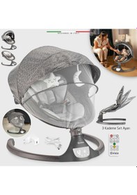 Resim Elele Amore 2 Elektrikli Otomatik Sallanan Ana Kucağı Kademeli Antrasit 