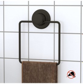 Resim Teknotel Delme Matkap Yok Vakumlu Kare Havluluk Mat Siyah Dm234 Siyah 