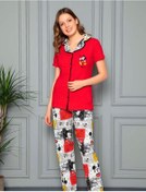 Resim Mickey Pijama Takımı Kırmızı 