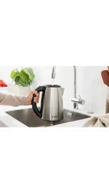 Resim Gri Renkli Çay Makinesi, Hızlı ve Pratik Demleme Keyfi 