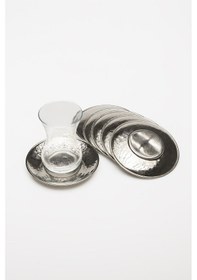 Resim Gaziantep Bakır El Dövmesi Çay Seti Takımı&çay Sunum Seti 6 Kişilik 18 Parça 6 Bardak Hediyeli 