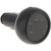 Resim Trendooze Voltmetre Termometre Suntek Oto Led Dijital Arada Araba 3'ü 1 Vl 