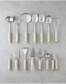 Resim English Home Maisy Paslanmaz Çelik Salata Maşası Servis Gereci 31,5 cm Krem 
