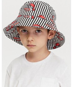 Resim Benitto Kids Erkek Çocuk Desenli Bucket Şapka 7003-kırmızı Kırmızı 