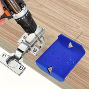 Resim 1 adet ABS Plastik Dolap Kapı Menteşe Delme Yer Belirleyici Şablon - Elektrik Gerekmez, Kapılarda ve Dolaplarda Hassas Menteşe Montajı için Dayanıklı Ahşap İşleme Aracı, Kullanıcı Dostu Tasarım, Hafif Yapı 