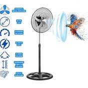 Resim shopwave 5 Metal Kanatlı Soğutucu Vantilatör Pervane 3 Kademe Hız Kontrol 18’’inch - 80w 