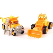 Resim Uçarkid 179 Oyuncak Büyük Kamyon-kepçe İkili Set 30x13 Cm 