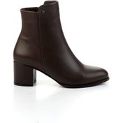 Resim Kahve Hakiki Deri Kadın Bot & Bootie K02208020903 Kahve 