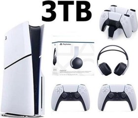 Resim Playstation 5 Slim Cd Edition 3TB +2.Dualsense Kol +3D Plus Kulaklık+ Şarj İstasyonu 