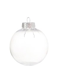 Resim Samdoo Şeffaf Dekoratif Top - Dıy Doldurulabilir 6cm Plastik Süs Küre Düğün/parti/noel 