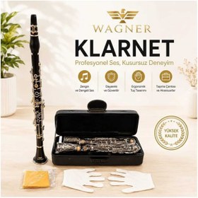 Resim Wagner WGN364 SOL KLARNET SETİ 4 YÜZÜKLÜ (Profesyonel Taşıma Çantalı+ HEDİYELER) 