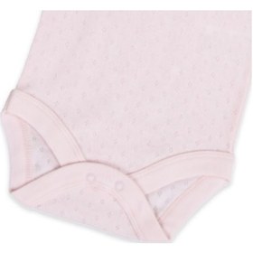 Resim Novibaby 6-9 Ay Jakarlı İp Askılı Pembe Bebek Atlet Body Zıbın Çıtçıtlı 100% Pamuk Pembe 