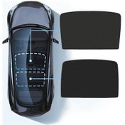 Resim Aubyhe Tesla Model Y/3 Panjur Güneş Perdesi - Isı Ve Güneş Engelleyici, 99% Zararlı Işın Engeli, Yüksek Kaliteli Ağızlı Malzeme, Kolay Kurulum - Siyah Model 3 Yarı Kapalı 