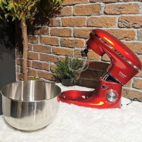 Resim Kırmızı Stand Mikser, Güçlü ve Kullanışlı Ev ve Profesyonel Mutfak Aracı 