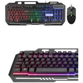 Resim Işıklı Q Klavye Mouse Seti Siyah Klavye 06092405 