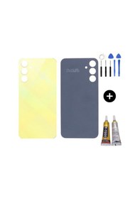 Resim Samsung A15 Sm-a155f Uyumlu Arka Pil Kapağı Sarı + Montaj Seti Çok Renkli 