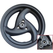 Resim Scooter 50 Ön Jant 2.50-10 Siyah Mil Çapı 10 Mm 