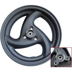 Resim Scooter 50 Ön Jant 2.50-10 Siyah Mil Çapı 10 Mm 