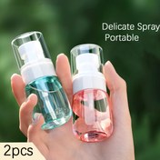 Resim 2 adet 30 ml 60 ml 100 ml Şeffaf Pembe Mavi UPG İnce Sis Spreyi Doldurulabilir Şişe Plastik Şişe Boş PETG Şişeler, Seyahat Parfümü Su Şişeleri Taşınabilir 