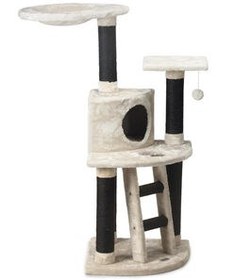 Resim Beeztees Kedi Tırmalama ve Oyun Evi, Krem, 50x50x123cm 