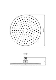 Resim Eca Myra Yuvarlak Duş Başlığı 25x25 Altın Renkli 102845030 