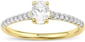 Resim 0.70 Karat Oval Tektaş Pırlanta Yüzük - HRD Sertifikalı 