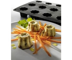 Resim Canelle Bordelais 18'li Siyah Silikon Mini Canelle Kalıbı 