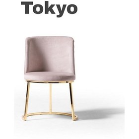 Resim Smarto Relax Tokyo 2'li Yemek Masası Sandalye Seti - Metal Ayaklı, Pembe Kumaş Pembe 