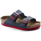 Resim Birkenstock Arizona Çocuk Terlik - Çöl Mavisi/Kırmızı 