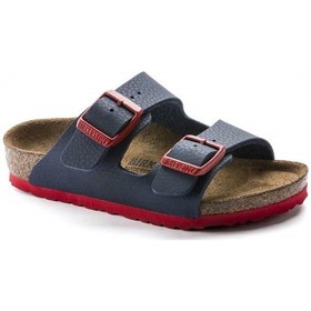 Resim Birkenstock Arizona Çocuk Terlik - Çöl Mavisi/Kırmızı 