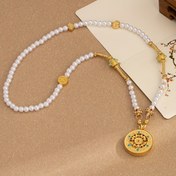 Resim Antik Stil Sekiz Hazine Pusula Kolye ile Vintage Elegant İnci Gibi Boncuk Kolye - Günlük Moda Takısıcılığı Daily Giyim ve Hediye Verme için, Mardi Gras Günü Kutlamalarında Ideal, Tüm Mevsimler için Çok Yönlü A88 