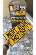 Resim AlbaDekor35 AlbaDekor - Sarı Dekor Plaka , Kişiye Özel Hediye , Hediyelik Eşya , Araç App Plaka , ( 1 ADET ) 