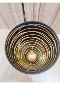 Resim Mat Siyah Transparan Sarı Su Yolu Desenli Cam Lüks Modern Vazo Beyaz 