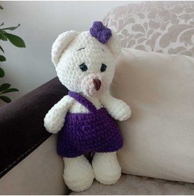 Resim Queen tasarım Amigurumi el yapımı oyuncak ayı oyuncak ayı uyku arkadaşı. 