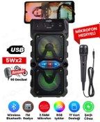 Resim 25 Cm Çift Ses Çıkışlı Işıklı Bt-usb-sd Kart- Mic Girişli Hoparlör Kts-1096 25 Cm Çift Ses Çıkışlı Işıklı Bt-usb-sd Kart- Mic Girişli Hoparlör Kts-1096