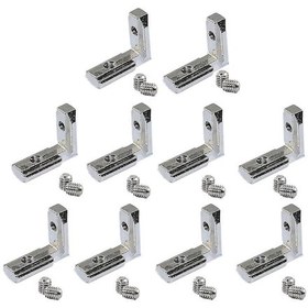 Resim Alüminyum Ekstrüzyon 2020 Serisi - 20 Adet L Şeklinde Köşe Bağlantı Elemanı - Kaiyi 